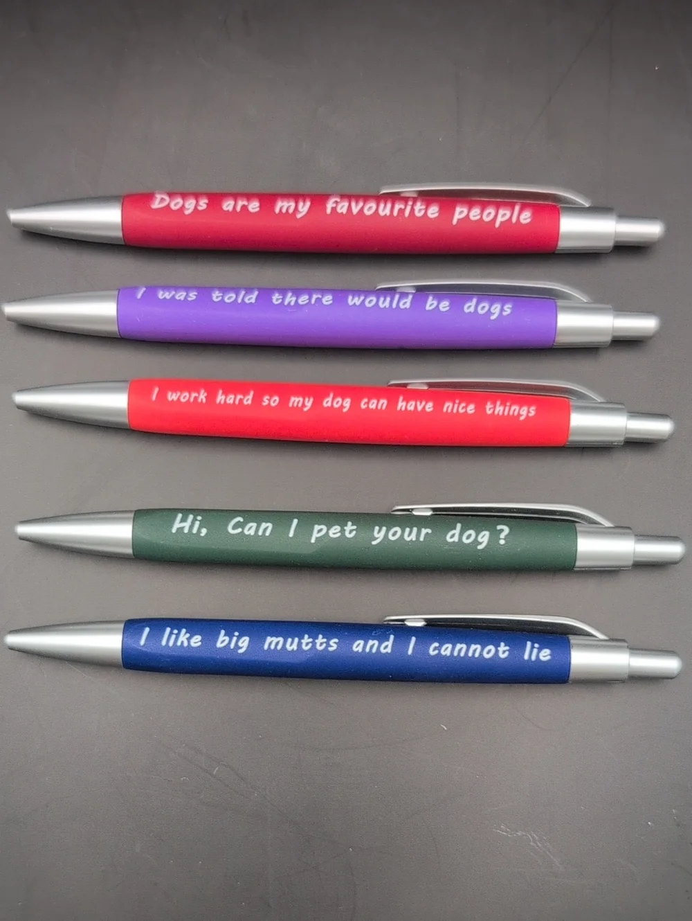 Dog Themed Ballpoint Pens Set of 5 Multicolor Funny for Dog Lovers